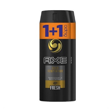 AXE ΑΠΟΣΜΗΤΙΚΟ SPAY GOLD TEMPTATION (150ml) 1+1 ΔΩΡΟ