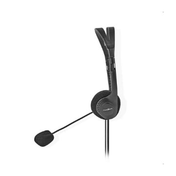 ΣΤΕΡΕΟΦΩΝΙΚΟ ON-EAR HEADSET ΜΕ ΣΥΝΔΕΣΗ 2x3,5mm NEDIS CHST100BK