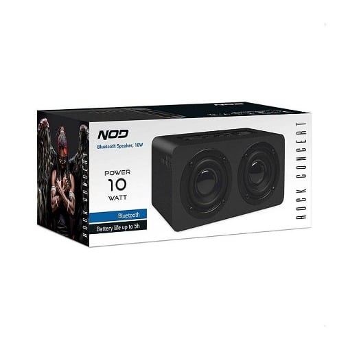 ΞΥΛΙΝΟ ΦΟΡΗΤΟ BLUETOOTH ΗΧΕΙΟ TOTAL BLACK 10W NOD ROCK CONCERT