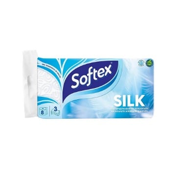 SOFTEX ΡΟΛΟ ΧΑΡΤΙ ΥΓΕΙΑΣ 8 ΤΕΜΑΧΙΩΝ SILK 3ΦΥΛΛΟ (8x95g)