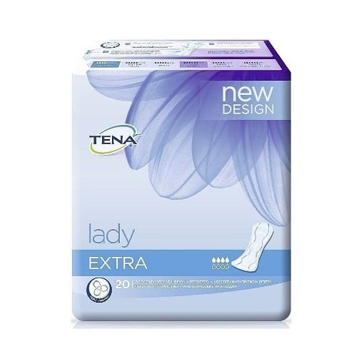 TENA ΣΕΡΒΙΕΤΑ ΕΛΑΦΡΑΣ ΑΚΡΑΤΕΙΑΣ LADY DISCREET EXTRA (20ΤΜΧ)