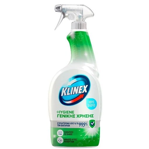 KLINEX SPRAY HYGIENE ΧΩΡΙΣ ΧΛΩΡΙΟ (750ml) - (ΠΡΑΣΙΝΟ)