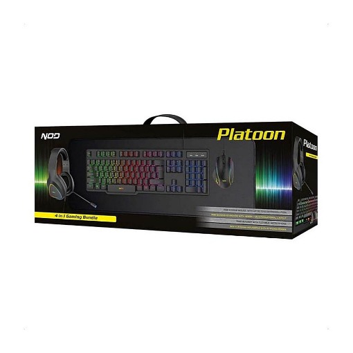 4 ΣΕ 1 ΠΑΚΕΤΟ GAMING (RGB ΠΟΝΤΙΚΙ, ΕΝΣΥΡΜΑΤΟ RGB ΠΛΗΚΤΡΟΛΟΓΙΟ, RGB HEADSET, XXL MOUSEPAD) NOD PLATOON