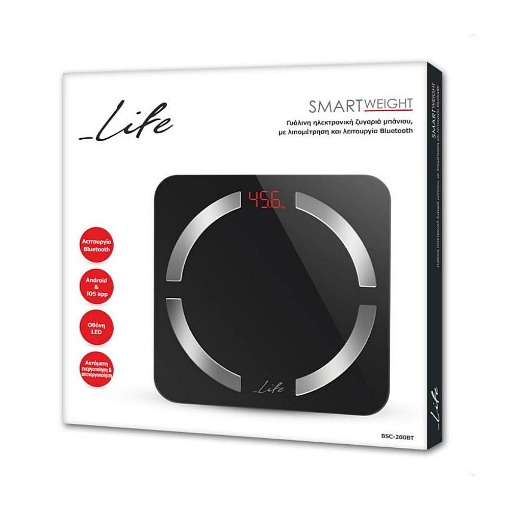 ΗΛΕΚΤΡΟΝΙΚΗ ΖΥΓΑΡΙΑ ΜΠΑΝΙΟΥ ΜΕ BLUETOOTH LIFE Smartweight BT