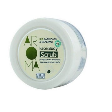 AROMA BIO FACE & BODY SCRUB ΕΛΑΙΟΛΑΔΟ & ΒΑΛΣΑΜΟ