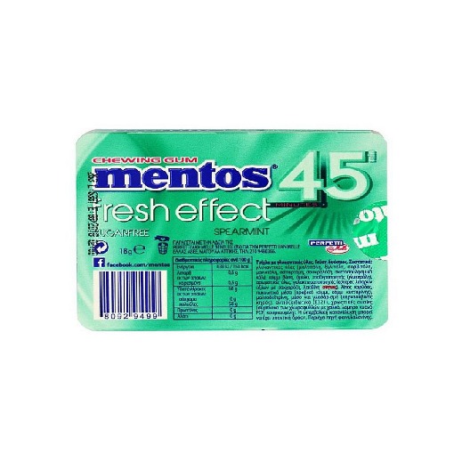 MENTOS 45 BLISTER SPEARMINT 18g