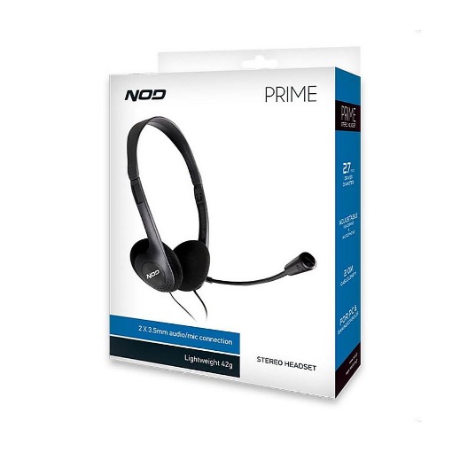 ΣΤΕΡΕΟΦΩΝΙΚΟ HEADSET ΜΕ ΣΥΝΔΕΣΗ 2x3,5mm NOD PRIME