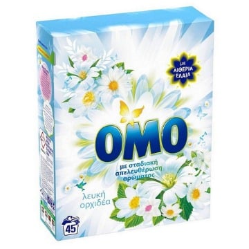 OMO ΣΚΟΝΗ ΠΛΥΝΤΗΡΙΟΥ 45ΜΕΖ (2,5kg) - (ΛΕΥΚΗ ΟΡΧΙΔΕΑ)