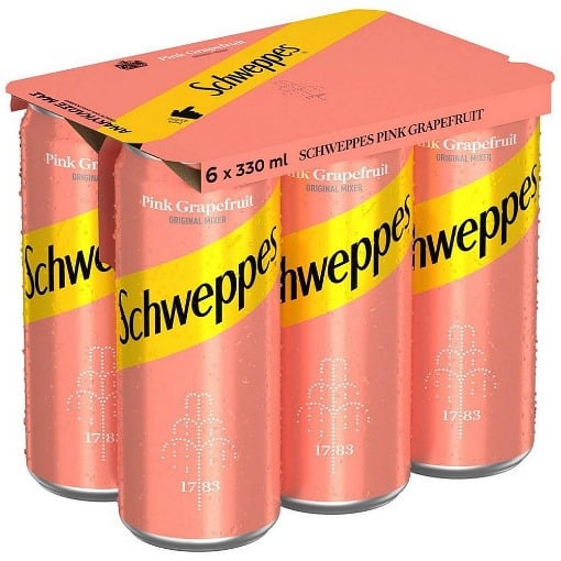 SCHWEPPES ΣΟΔΑ (6x330ml) - (PINK GRAPEFRUIT)