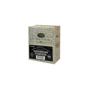 PAPOUTSANIS ΣΑΠΟΥΝΙ ΠΡΑΣΙΝΟ (4x125gr.) ΟΙΚΟΓΕΝΕΙΑΚΗ ΣΥΣΚ.