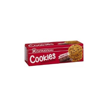 ΠΑΠΑΔΟΠΟΥΛΟΥ COOKIES 180gr. - (ΚΟΜΜΑΤΙΑ ΣΟΚΟΛΑΤΑΣ)