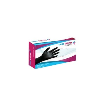 CARE GLOVE ΓΑΝΤΙΑ ΝΙΤΡΙΛΙΟΥ ΜΑΥΡΑ LARGE (100τεμ.) (ECONOMY)