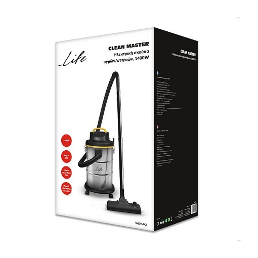 ΗΛΕΚΤΡΙΚΗ ΣΚΟΥΠΑ ΥΓΡΩΝ / ΣΤΕΡΕΩΝ 1400W LIFE CLEANMASTER