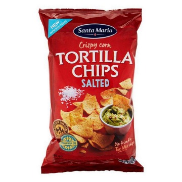 TORTILA CHIPS SALTED SANTA MARIA  185g