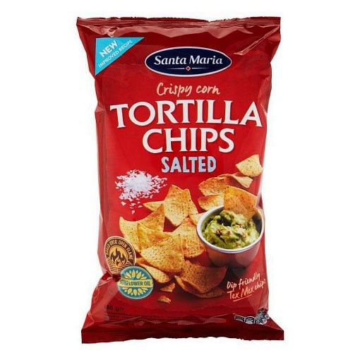 TORTILA CHIPS SALTED SANTA MARIA  185g