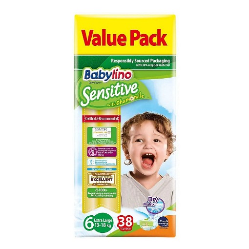 BABYLINO ΠΑΝΑ VALUE SENSITIVE No 6 - (13-18kg) (38τεμ.)
