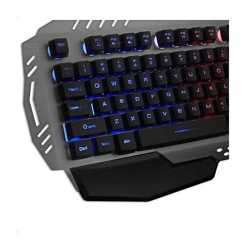 ΕΝΣΥΡΜΑΤΟ GAMING ΠΛΗΚΤΡΟΛΟΓΙΟ ΜΕ RGB LED, ΕΠΙΦΑΝΕΙΑ ΑΠΟ ΑΛΟΥΜΙΝΙΟ ΚΑΙ PALM REST NOD FURY