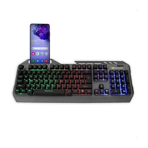 ΕΝΣΥΡΜΑΤΟ GAMING ΠΛΗΚΤΡΟΛΟΓΙΟ ΜΕ LED RGB ΟΠΙΣΘΙΟ ΦΩΤΙΣΜΟ NOD DEFENDER