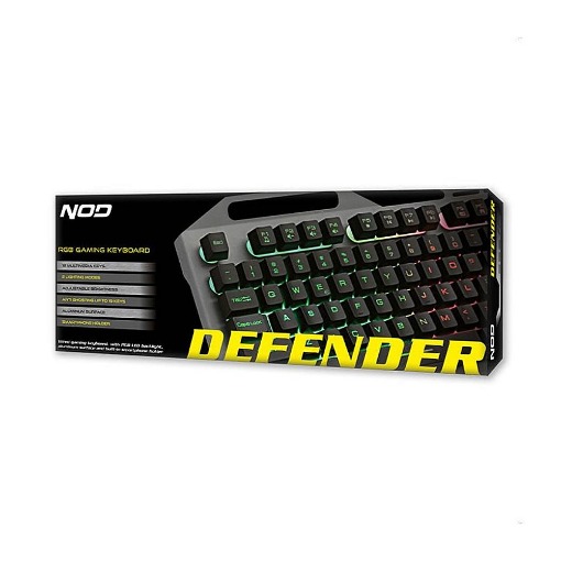 ΕΝΣΥΡΜΑΤΟ GAMING ΠΛΗΚΤΡΟΛΟΓΙΟ ΜΕ LED RGB ΟΠΙΣΘΙΟ ΦΩΤΙΣΜΟ NOD DEFENDER