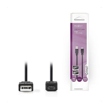ΚΑΛΩΔΙΟ USB HIGH-SPEED A - MICRO B USB 2m NEDIS CCGB60500BK20