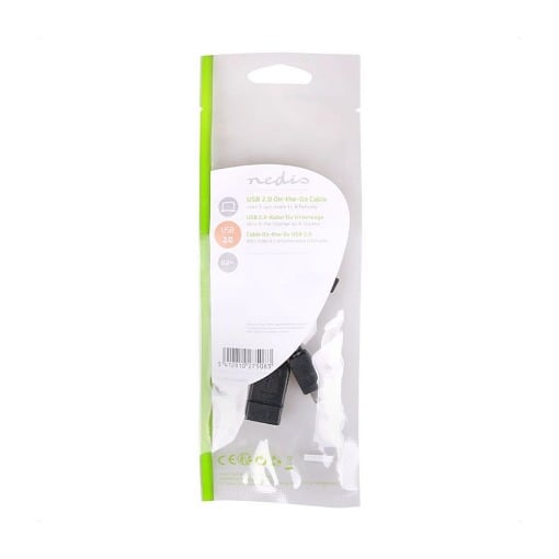 ΚΑΛΩΔΙΟ OTG, USB HiGH-SPEED USB A - MINI USB 6-PIN 0.2m NEDIS CCGP60315BK02