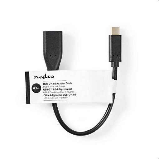 ΚΑΛΩΔΙΟ OTG, USB 3.2 GEN 1x1 TYPE-C - USB A 0.2m NEDIS CCGT61710BK02