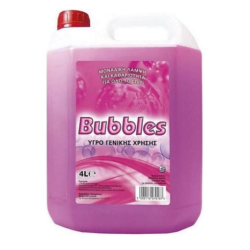 BUBBLE ΥΓΡΟ ΓΕΝΙΚΗΣ ΧΡΗΣΗΣ 4lit - (ΡΟΖ-ΚΕΡΑΣΙ)