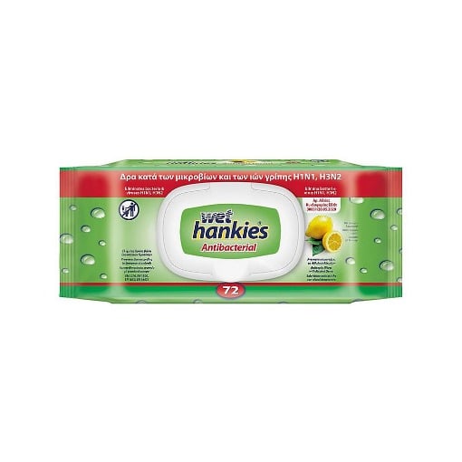 HANKIES THICK ΥΓΡΑ ΜΑΝΤΗΛΑΚΙΑ 72τμχ. - (LEMON FRESH)