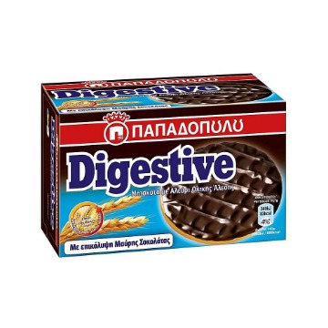 ΠΑΠΑΔΟΠΟΥΛΟΥ DIGESTIVE 200gr. - (ΜΑΥΡΗ ΣΟΚΟΛΑΤΑ)