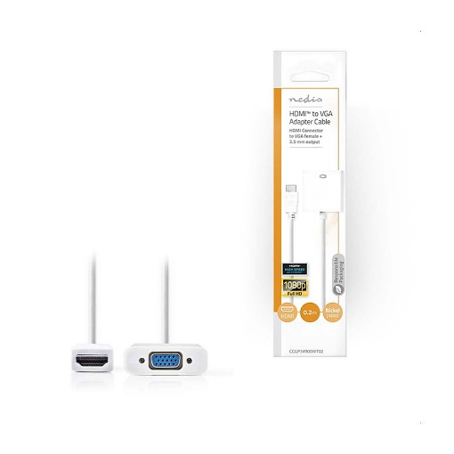 ΜΕΤΑΤΡΟΠΕΑΣ HDMI ΣΕ VGA ΚΑΙ 3,5mm JACK ΓΙΑ ΗΧΟ ΜΕ ΚΑΛΩΔΙΟ 0,20m