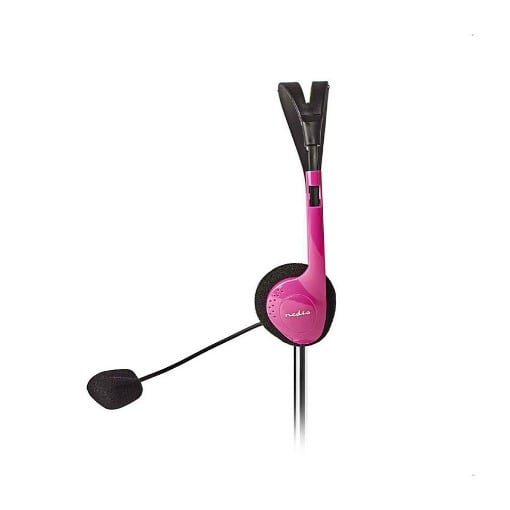 ΣΤΕΡΕΟΦΩΝΙΚΟ ON-EAR HEADSET ΡΟΖ ΜΕ ΣΥΝΔΕΣΗ 2x3,5mm NEDIS CHST100PK