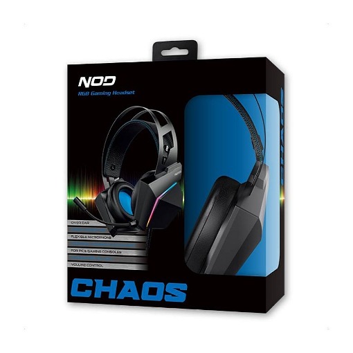 GAMING HEADSET ΜΕ ΕΥΚΑΜΠΤΟ ΜΙΚΡΟΦΩΝΟ ΚΑΙ RGB LED ΦΩΤΙΣΜΟ NOD CHAOS