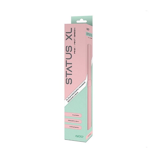 XL ΔΕΡΜΑΤΙΝΟ MOUSEPAD ΔΙΠΛΗΣ ΟΨΗΣ ΡΟΖ-ΜΕΝΤΑ 800x345x1.8mm NOD STATUS XL PINK-MINT GREEN
