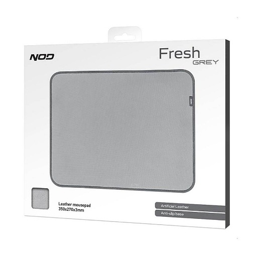 ΔΕΡΜΑΤΙΝΟ MOUSEPAD ΓΚΡΙ 350x270x3mm NOD FRESH GREY