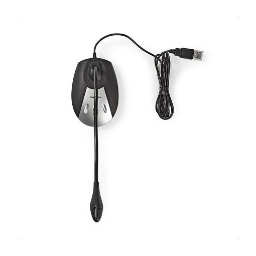 ΕΝΣΥΡΜΑΤΟ ΜΙΚΡΟΦΩΝΟ USB ΜΕ ΚΑΛΩΔΙΟ 1.5m NEDIS MICDU100BK