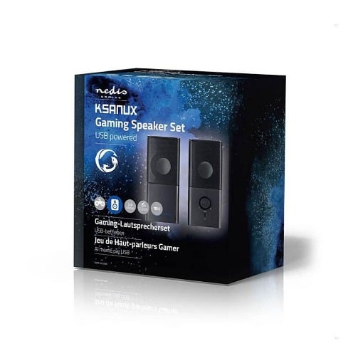 ΣΤΕΡΕΟΦΩΝΙΚΑ GAMING ΗΧΕΙΑ 2.0 6W NEDIS GSPR10020BK
