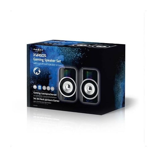 RGB ΣΤΕΡΕΟΦΩΝΙΚΑ ΗΧΕΙΑ GAMING 2.0 10W NEDIS GSPR20020BK