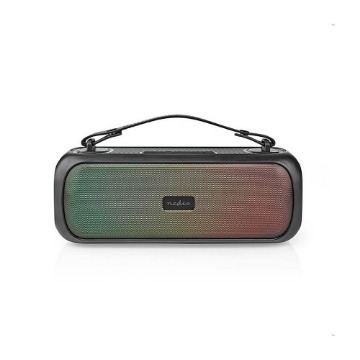 ΦΟΡΗΤΟ TWS ΗΧΕΙΟ BLUETOOTH 30W ΜΕ ΑΦΑΙΡΟΥΜΕΝΗ ΔΕΡΜΑΤΙΝΗ ΛΑΒΗ ΜΕΤΑΦΟΡΑΣ NEDIS SPBB316BK