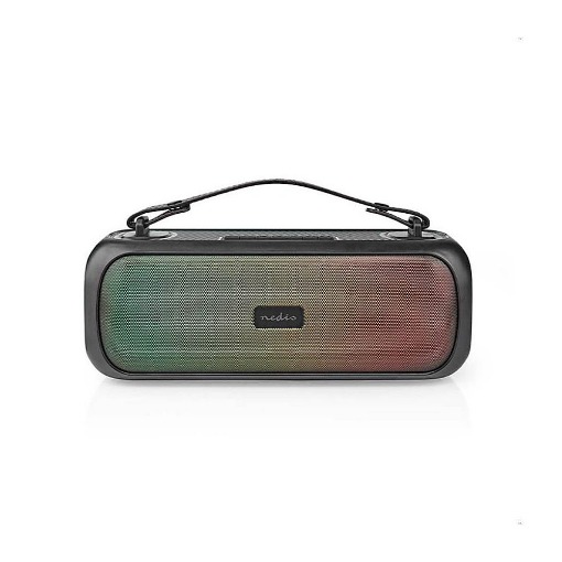 ΦΟΡΗΤΟ TWS ΗΧΕΙΟ BLUETOOTH 30W ΜΕ ΑΦΑΙΡΟΥΜΕΝΗ ΔΕΡΜΑΤΙΝΗ ΛΑΒΗ ΜΕΤΑΦΟΡΑΣ NEDIS SPBB316BK