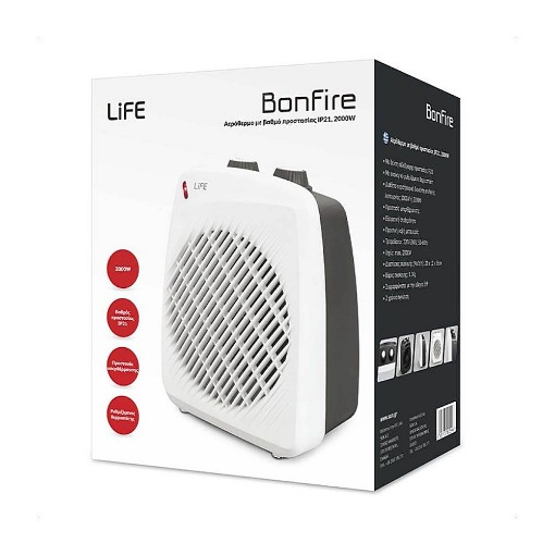 ΑΕΡΟΘΕΡΜΟ ΜΕ ΒΑΘΜΟ ΠΡΟΣΤΑΣΙΑΣ IP21 2000W LIFE BONFIRE