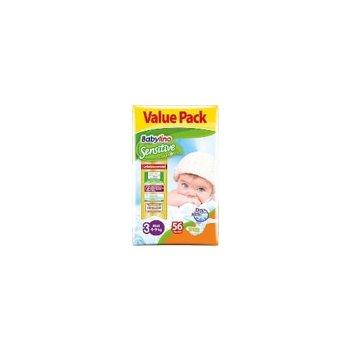 BABYLINO ΠΑΝΑ VALUE SENSITIVE No 3 (4-9kg) - (56τεμ.)