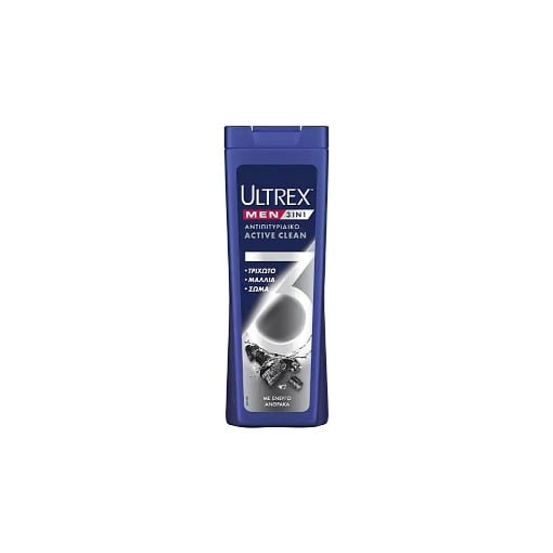 ULTREX ΣΑΜΠΟΥΑΝ  ACTΙVE  CLEAN 3IN1 360ml