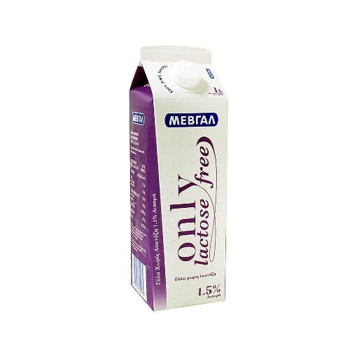 ΜΕΒΓΑΛ ΓΑΛΑ ONLY LACTOSE FREE 1,5% 1lt
