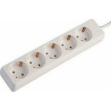EUROLAMP ΠΟΛΥΠΡΙΖΟ 5 ΘΕΣΕΩΝ ΜΕ ΚΑΛΩΔΙΟ 1.5m ΛΕΥΚΟ (147-62203)