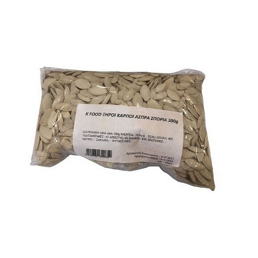 K FOOD ΞΗΡΟΙ ΚΑΡΠΟΙ ΑΣΠΡΑ ΣΠΟΡΙΑ 300g