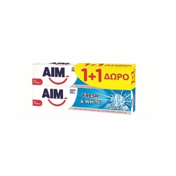 AIM CRYSTAL GEL 75ml - (FRESH WHITE) (1+1 ΔΩΡΟ)
