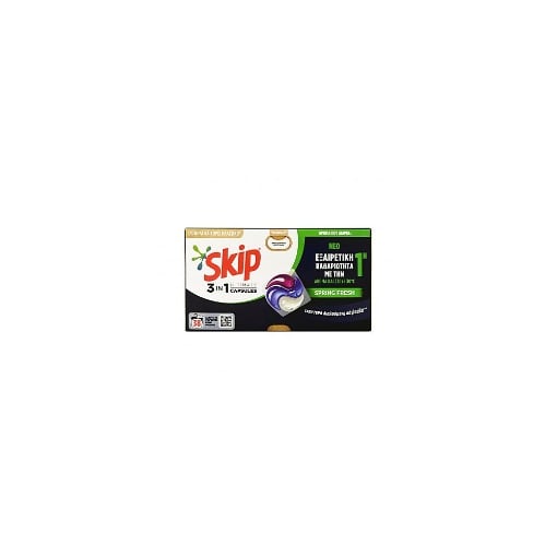SKIP ULTIMATE ΚΑΨΟΥΛΕΣ TRIO (801,8gr) - (SPRING FRESH) 38τμχ