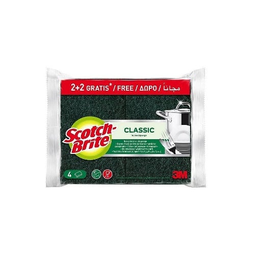 SCOTCH BRITE ΣΦΟΥΓΓΑΡΙΑ ΠΡΑΣΙΝΑ 2+2 ΔΩΡΟ