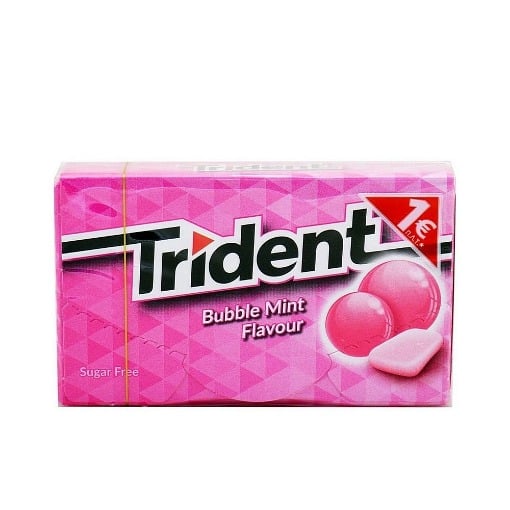 TRIDENT ΤΣΙΧΛΑ BUBBLE MINT ΡΟΖ 23,8gr.