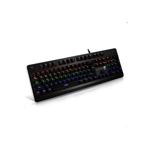 ΕΝΣΥΡΜΑΤΟ ΜΗΧΑΝΙΚΟ GAMING ΠΛΗΚΤΡΟΛΟΓΙΟ ΜΕ BACKLIGHT RGB ΚΑΙ ΕΠΙΦΑΝΕΙΑ ΑΠΟ ΑΛΟΥΜΙΝΙΟ NOD IRON STRIKE